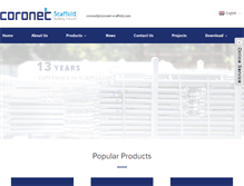 Tablet Screenshot of coronet-scaffold.com